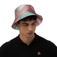 thumbnail image 4 of KLL Pastel Macarons Delight Bucket Hat for Women Men Packable Travel Beach Sun Hat Outdoor Rave Accessories Reflective Fisherman Cap, 4 of 7