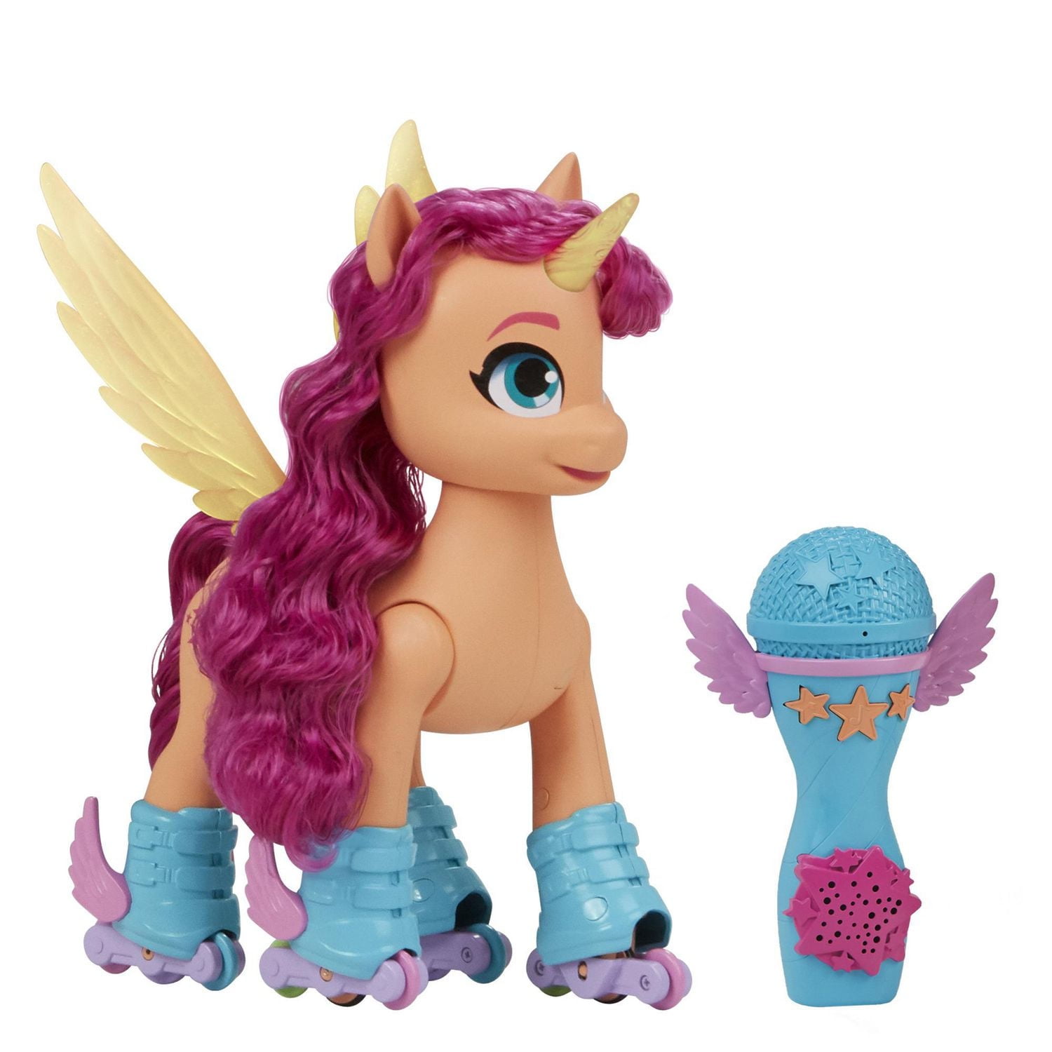 My Little Pony: A New Generation Movie Sing 'N Skate Sunny Starscout - Interactive 9-Inch Remote Control Toy with 50 Reactions, Lights