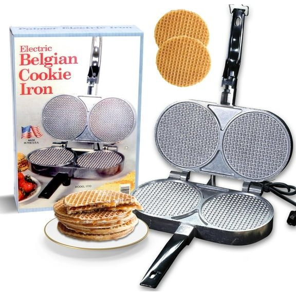 C Palmer Thin Belgian Cookie Iron, Model 1110, Made in the USA