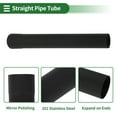thumbnail image 4 of Tubo recto de 2.5" OD de Unique Bargains, longitud de 18 pulgadas, negro, 4 of 7