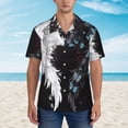thumbnail image 4 of Lsque Butterfly Angel Wings Art pattern Hawaiian Shirt for Men, Unisex Summer Beach Casual Short Sleeve Button Down Shirts-XX-Large, 4 of 9