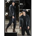 thumbnail image 3 of 2024 Winter Fashion Coat for Man Genuine Sheepskin Shearling Jacket for Male Thick Warm Wool Liner Black Brown Plus Size for Weight Over 100kgs,M,Black, 3 of 5