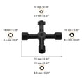 thumbnail image 2 of REGALWOVEN Multi-Functional Universal Cross Key, 4 Way Gas Water Meter Key Wrench, 2 of 6