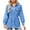 Blue, variant on MuZeFu Coats Under $30 Women's Fashion Color Lapel Look Slimmer Sleeve Denim Jacket