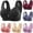 Black, variant on Daily Bras for Women Solid Color Wide Shoulder Straps Bras Embroidered Glossy Bras Push Up Deep V Bras No Underwire Seamless Bras