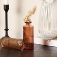 thumbnail image 3 of Mainstays Mini Ribbed Translucent Glass Tabletop Indoor Vase, 5.2", Amber, 3 of 5