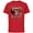 Red, variant on Dawn of the Planet of the Apes Caesar Face and Red Ape Skull - Short Sleeve Cotton T-Shirt for Adults - Customized-Natural