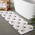 thumbnail image 2 of White Cow Head Dot Pattern Bathroom Rugs Mat,Non Slip Microfiber Bathroom Rug,Rubber Backing,Soft Bathroom Mats for Bathroom Floor,Tub and Shower,47x17in(120x43cm), 2 of 5