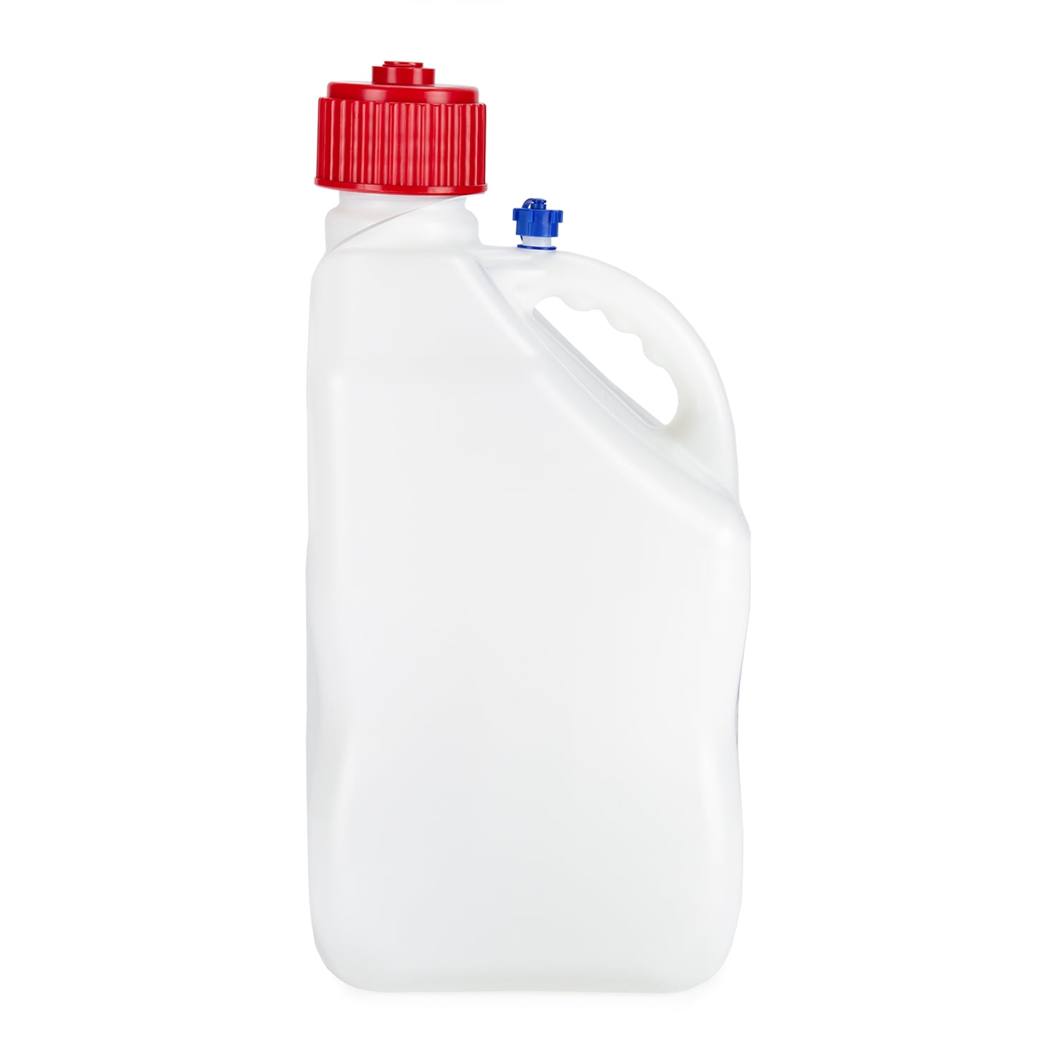 VP Racing 35221-CA 5.5 Gal. Square Patriotic Motorsport Container w/ 14 Inch Deluxe Filler Hose Close-Trimmed Cap and Neck for Tighter Seal