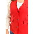 thumbnail image 4 of Chaleco de vestir Roman Fashion /Tallas Extras, 2430 (Rojo) rojo 40, 4 of 7