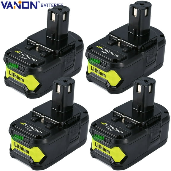 4Pack P108 18V For Ryobi 18Volt Lithium Battery One  Plus 5000mah P102 P103 P104 P105 P107 P109 P190 P191 P122 P197 Cordless for Ryobi 18V Tools