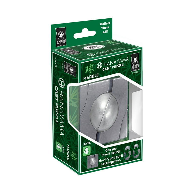 BePuzzled | Marble Hanayama Cast Metal Brainteaser Puzzle Mensa