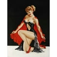 thumbnail image 2 of Driben, Peter 12x14 Black Ornate Wood Framed with Double Matting Museum Art Print Titled - Mid-Century Pin-Ups - Magazine Cover - Little Red Cape, 2 of 4