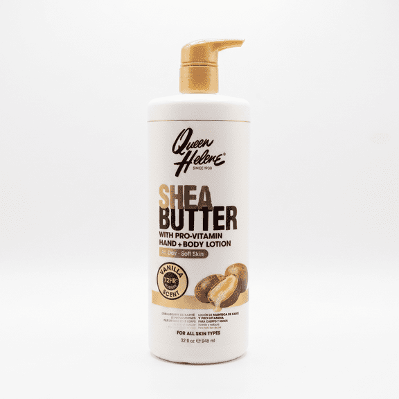 Queen Helene 72 HR Moisture Shea Butter & Vanilla Body Lotion, 32 fl oz Pro-Vitamin - All Day - Soft Skin