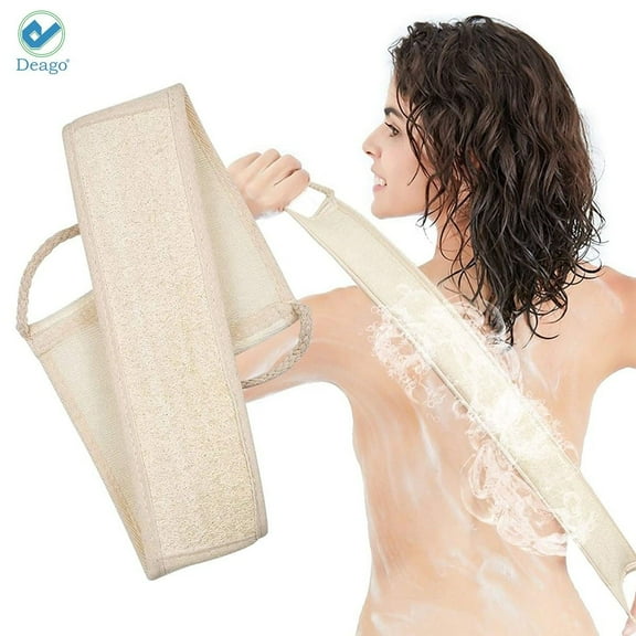 Deago 4Pcs Back Scrubber Natural Loofah Back Washer for Shower Back Exfoliator Exfoliating Scrubber Deep Clean & Invigorate Your Skin