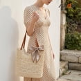 thumbnail image 5 of SUOSDEY Crochet Beach Bag for Women with Zipper,Summer Straw Beach Tote Bag Woven Boho Shoulder Bag for Vacation, 5 of 8