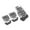 Silver #3, variant on Universal Car Pedal Covers Set | Non-Slip Metal Aluminum Alloy Brake & Accelerator Pedals | No Drilling Installation for Manual Transmission Vehicles
