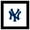 Black Framed Version, variant on Gallery Pops MLB New York Yankees - Secondary Club Logo Wall Art, Black Framed Version, 12" x 12"