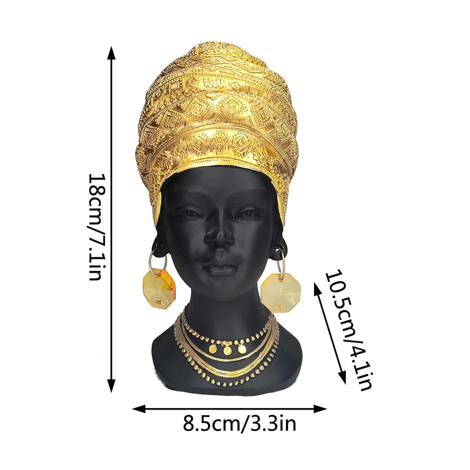 CarpNettore African Woman Bird Statue Tabletop Ornament Resin Figurine Creative Sculpture for Home Decor Centerpiece Entrance Shelf Yard Art Ornament Fairy Garden Accessories Flamingo Garden