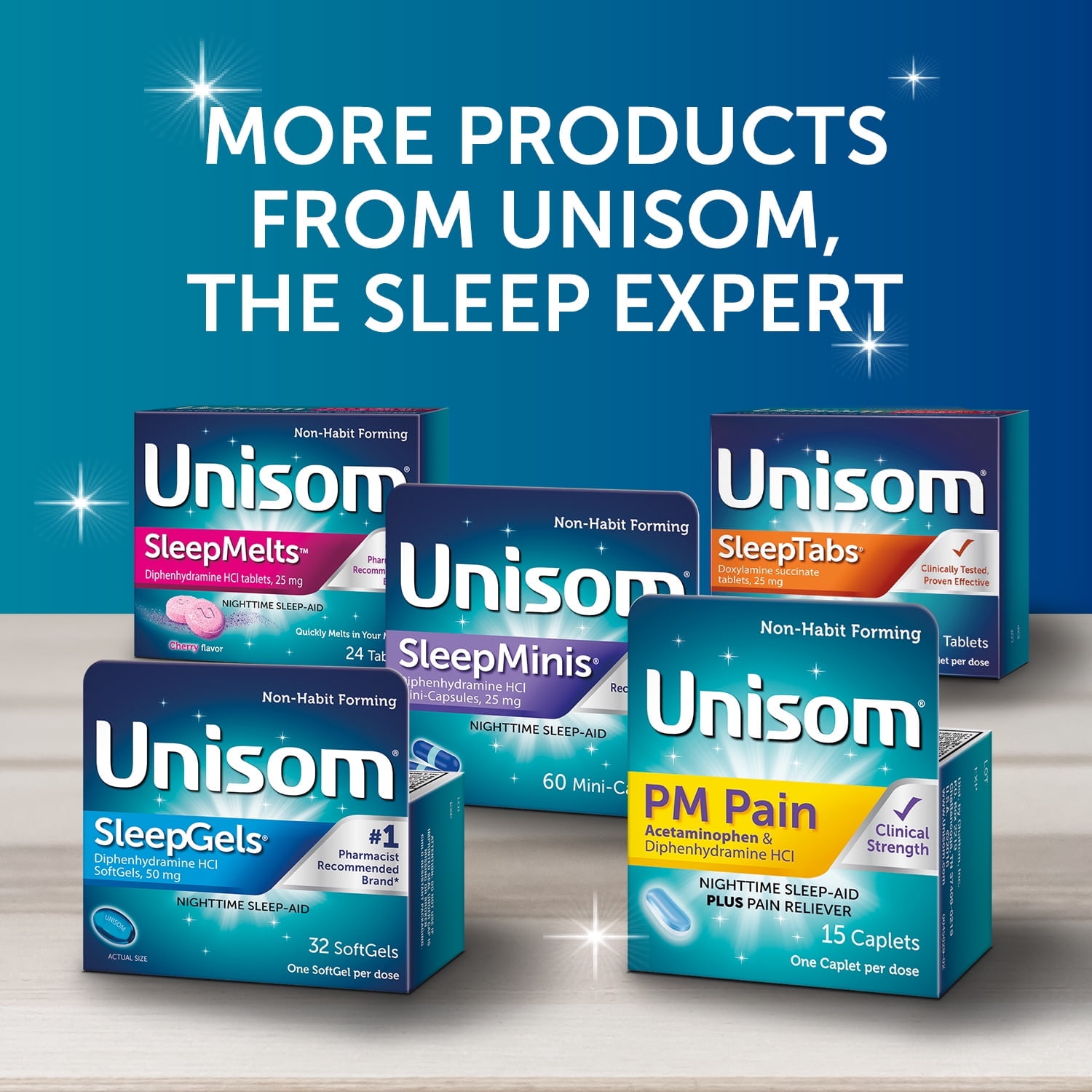 (3 pack) Unisom SleepGels Diphenhydramine HCL Softgel Sleeping Pills, Nighttime Sleep Aid, 50 mg, 100 Count