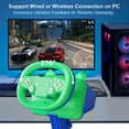 thumbnail image 4 of NBCP Wireless Racing Wheel Compatible with Nintendo Switch, PC, PS4, PS3, iOS, Android – Green, 4 of 7