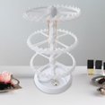 thumbnail image 2 of ZOUSSIQI Earring Organizer Holder,Rotating Hanging Rack,Jewelry Display Stand,Storage Rack for Necklace Vanity Table Earrings Bracelet, 3 Tier in White CA919-16948, 2 of 7
