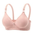 thumbnail image 2 of Loopsun Womens Bras Plus Size, Bras for Women, Women's Solid Gathered Comfortable Breathable Underwear Daily Bra without Rims Pink,42/95B, 2 of 3