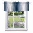 thumbnail image 2 of Modern Gradient Dark Blue Gray Valances for Windows,Kitchen Valance Rod Pocket Short Curtain, Ombre Abstract Art Valance Curtain Window Valances for Bedroom Bathroom Living Room 60x18in, 2 of 9