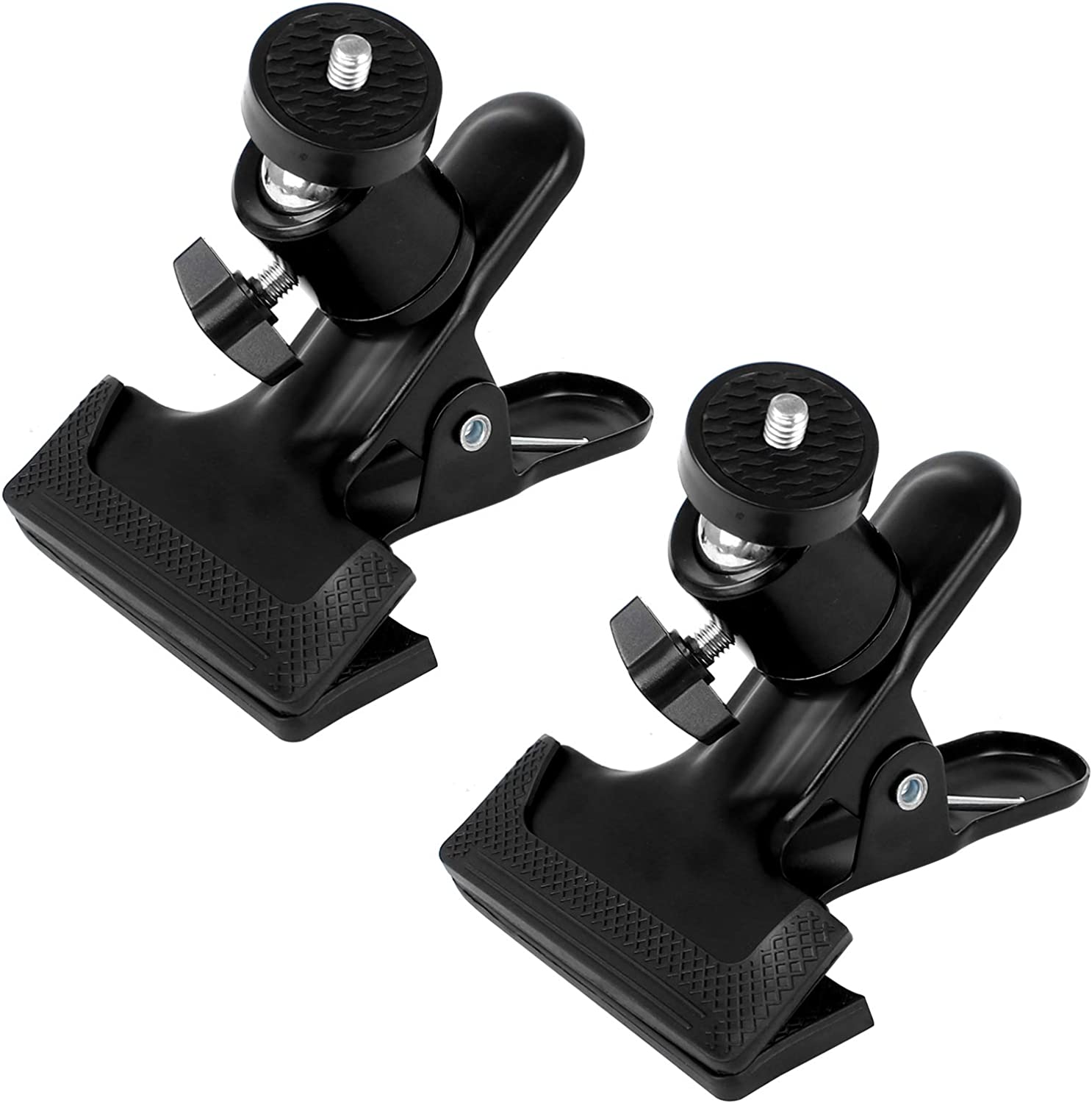 2 Pcs Tripod Camera Mount Clip, Metal Clamp Holder Flash Reflector