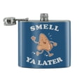 thumbnail image 2 of Smell Ya Later See Nose Funny Humor Stainless Steel 5oz Hip Drink Kidney Flask, 2 of 4