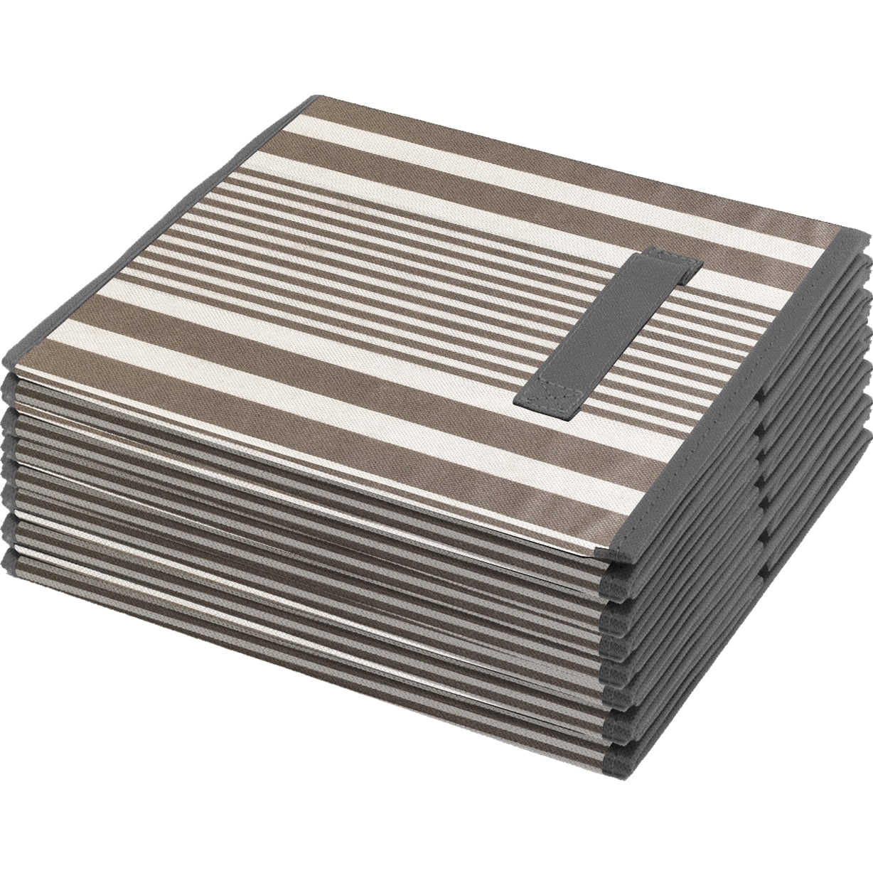 Sorbus Foldable Storage Cube Basket Bin, 6 Pack, Vertical Stripe Line Pattern