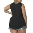 thumbnail image 2 of NISVIYA Womens Plus Size T Shirts Trendy 2026 Flowy Sleeveless Tank Tops Cute Tunics Black L, 2 of 7