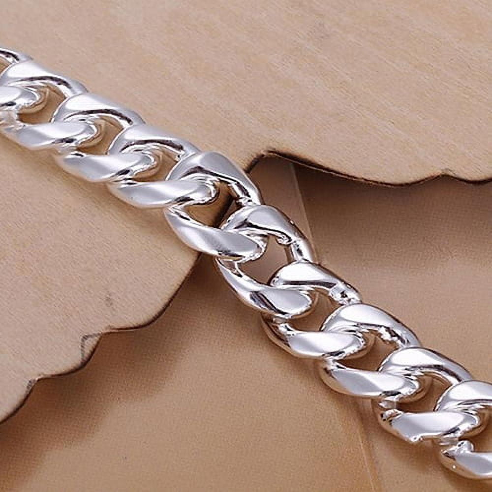 Ensemble De Bijoux En Argent Plaqué - Chaine Longue 41-45 Cm Pour Homme Et Femme
