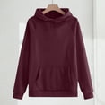 thumbnail image 4 of YunPes Girls Hoodies Sweatsuit Set Teen Plain Cotton Athletic Pullover Sweatshirts Elastic Waist Outdoor Sports Pants Set, 4 of 9