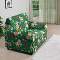 thumbnail image 3 of XYZCANDO Santa Claus Stretch Armchair Slipcover Universal Sofa Covers for Living Room Dogs Pet Furniture Protection Polyester Armchair Slipcovers with Anti Slip Foam Sticks, 3 of 6