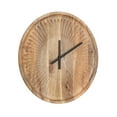 thumbnail image 5 of Kate and Laurel Grear Modern Numberless Round Wall Clock, 17 Inch Diameter, Natural Wood, Decorative Minimal Carved Wood Clock for Bedroom, Entryway, or Living Room Decor, 5 of 9