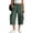 Green #27, variant on Womens Capris with Pockets Loose Fit Casual Capri Pants Dressy Lightweight Ladies Baggy Cargo Pants for Hiking Beige, S
