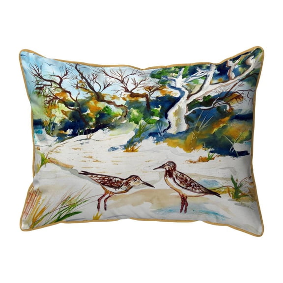 Betsy Drake Interiors Tree & Beach Large Indoor/Outdoor Pillow 16x20