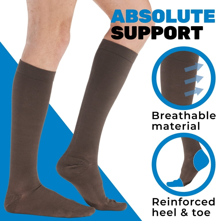 Made in USA - Opaque Compression Socks for Women Men 20-30mmHg