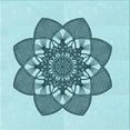 thumbnail image 1 of Ahgly Company Machine Washable Indoor Square Transitional Deep-Sea Green Area Rugs, 4' Square, 1 of 7