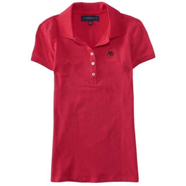 Polo Aeropostale A87 para mujer, rosa, grande Aeropostale Polo