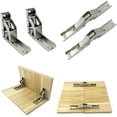 thumbnail image 1 of Juego de 4 bisagras de 90 grados, bisagras ajustables de 90 grados para puertas de armarios, bisagras ocultas para puertas de armarios totalmente superpuestas y empotradas, 1 of 5