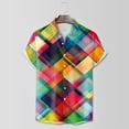thumbnail image 1 of PMUYBHF Chemise à Manches Courtes Imprimée 3D Mode Sequins Mardi pour Hommes 9669 m, 1 of 5