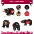 thumbnail image 3 of Dollibu I Love You Heart Wild Black Bear Plush - 11 inches, 3 of 6