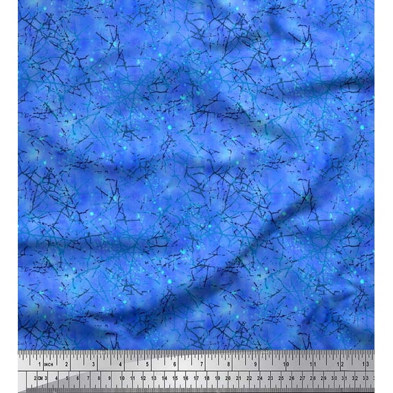 Soimoi Satin Silk Fabric Tie & Dye Texture Printed Fabric 1 Yard 42 Inch Wide