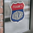 thumbnail image 4 of Frank's Workshop (2 Pack) 18 inch X 18 inch Shield Shaped Heavy Duty 3.2 mil Vinyl Decals Weather Resistant, UV Protected To last, Gift for Dads and Uncles Classic Americana Crafted in, 4 of 6