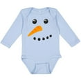 thumbnail image 3 of Inktastic Snowman Face Boys or Girls Long Sleeve Baby Bodysuit, 3 of 5
