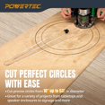 thumbnail image 3 of Circle Cutter Router Jig Cuts Perfect Circles from 10” to 53”. Circle Guide Kit Includes Pivot Pins Fits Porter Cable, Bosch, Milwaukee, Ryobi, Makita, Dewalt, Craftsman, Hitachi (71637), 3 of 6