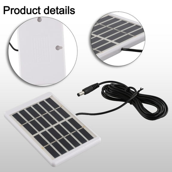 Goodhd Portable 5W 6V Polycrystalline Solar Panel With Plastic Frame And Dc Cable