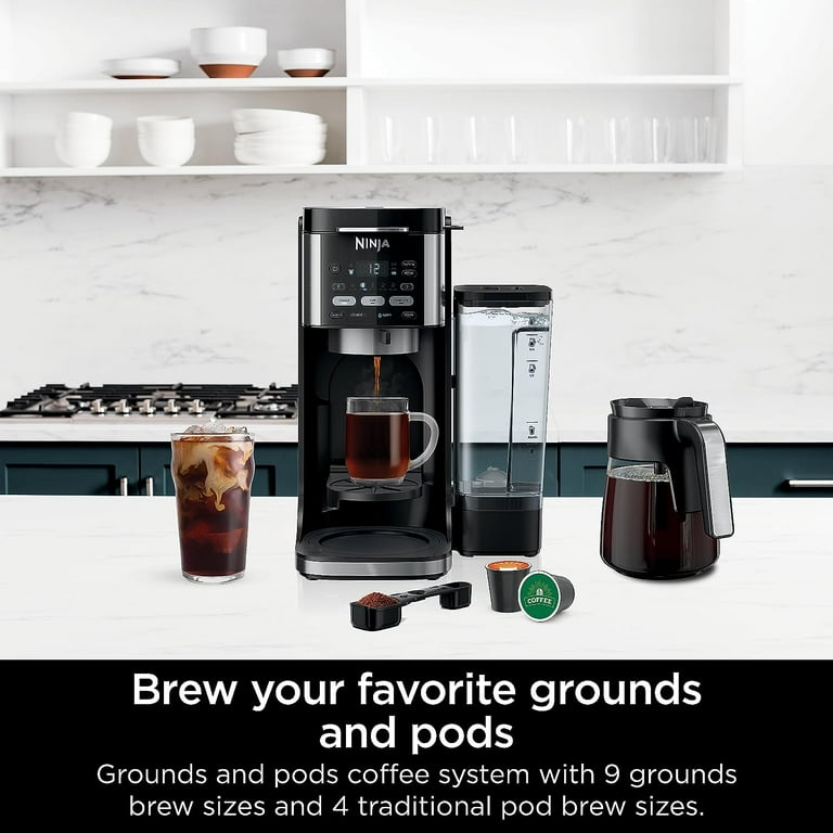Ninja DualBrew System 14-Cup Coffee Maker, Single-Serve Pods & Grounds